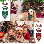 Frienda 6 Pcs Dog Christmas Reindeer Antler Bandana,Cute Style,Red, Green - Image 3