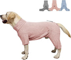 Dog Pyjamas PJS Sweater Clothing and Loungewear Suitable for Medium to Large Breeds of Dogs, Neutering Suits, Extra-Large Stretch Fabric, Four-Legged Dogs Clothes Pyjamas (Sweater Pink, 5XL)