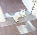 Carpet Protector for Pets Carpet Protector for Doorway, Anti Scratch Under Door Cat Scratch Protector Mat, Cat Barrier Mat Easy to Cut Plastic Stopper (Clear, 3.6FT-2pack)