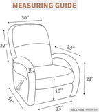 Easy-Going 100% Waterproof Recliner Chair Cover，1-Piece Recliner Slipcover | Dual Waterproof Couch Cover for Recliner，Leakproof Furniture Protector for Kids Pets Dog Cat Daily Stain, Dark Blue