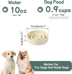 Havniva Slow Feeder Dog Bowls, Ceramic Dog Bowl Slow Feeder for Fast Eater | 0.9 Cups Puzzle Dog Food Bowl, Slow Feeding Bowls for Small Breed, Non-Slip Rubber Base, Anti-Choking