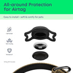Airtag Dog Collar, Reflective Ultra-Durable Nylon Padded with QR Buckle & IP68 Waterproof Air Tag Holder Compatible for Apple AirTag, Comfortable for Small Medium Large Dogs (Brown,XL)