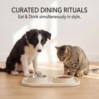 Slow Feeder Dog Bowls, Dog Bowl Set for Puppies, Small Dogs, and Cats – Silicone Non-Slip Food and Water Feeding Station, Spill-Proof Pet Dishes for Mess-Free Meals