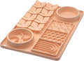 Slow Feeder Bowl, Silicone Lick Mat with Suction Cups for Dog Cat, Snuffle Mat for Pet Smell Training, Puzzle Toys for Bored Puppy,Interactive Sniff Mat for Slow Eating & Keep Busy,Creamy Peach