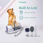 4-in-1 Pet Grooming Kit with Vacuum for Dog Shedding, 11000Pa Suction Power, Whisper Quiet, USA Design, Multi-Filtration System, 2.5L Trash Can, Auto-Protection, Low Noise, Home Grooming