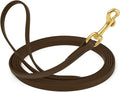 Viper Biothane K9 Working Dog Leash Waterproof Lead for Tracking Training Schutzhund Odor-Proof Long Line with Solid Brass Snap for Puppy Medium and Large Dogs, 20ft Dark Chocolate Brown