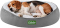 Round Pet Bed for Cats & Small Medium Dogs, Grey 25in | Washable Small Dog Beds, Calming Soft Pet Beds for Puppy Kitten, with Anti-Slip Bottom, Low Entrance