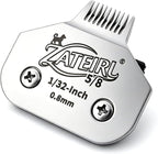 Size 5/8 Detachable Pet Grooming Clipper Blade with Steel Cutter, 1/32 Inch 0.8mm Cut Length, Silver, Compatible with Andis, Oster A5, Wahl KM10, 1 Pack