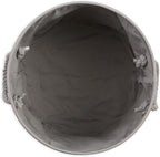 Bone Dry Pet Storage Collection Striped Paw Patch Bin, Large Round, Gray