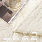 Tcksstex Waterproof and Anti-Slip Dog Bed Cover and Pet Blanket Sofa Pet Bed Mat ，car Incontinence Mattress Protectors Furniture Couch Cover for Most Cats Dogs, Pets（40x50-Ivory）