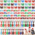 Reginary 100 Pcs Christmas Dog Bow Tie Collar Xmas Pet Necktie, Christmas by Reginary