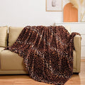 Vessia Leopard Throw Blanket for Couch, Soft Flannel Fleece, 50 x 60 in by Vessia