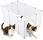 FHTONGE Extra Large Cat Litter Box Enclosure with Door, Protect Wall Floor | Cat Litter Pan Splash Guard Barrier, Universal Kitten Toilet Box Cover Hideaway Divider, Pee Shield Privacy Screen Surround