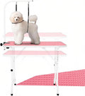 LEIBOU 36-inch Height Adjustable(23''~33.8'') and Foldable Pet Dog Grooming Table with Grooming Arm & 2 Noose for Dog Cat Pet Grooming Maximum Capacity Up to 260lbs