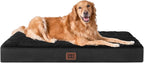 EHEYCIGA Orthopedic Dog Bed Large with Removable Washable Cover,Black,41x27 | Egg Crate Foam Support,Durable Oxford fabric,Non-Slip Bottom,Machine Washable,Soft Waterproof Plush Pet Bed Mat For Crate