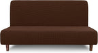 Easy-Going 100% Waterproof Futon Cover, Stretch Futon Slipcover Medium | Dual Waterproof Armless Futon Couch Cover, Leakproof Sofa Bed Furniture Protector for Kids Pets Dog Cat, Coffee