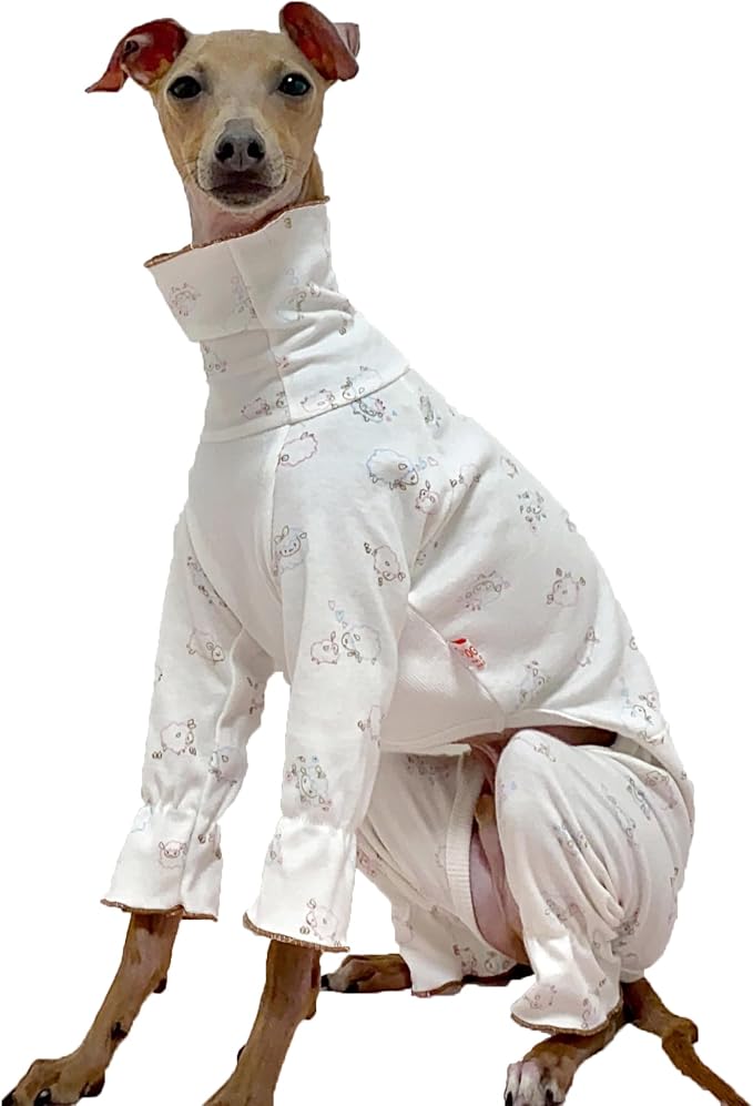 D Doggy Star Italian Greyhound Pajama Onesie Indoor Clothes Whippet for Dog Coat (2XL,Pajama Onesie)