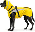 Dog Raincoat Waterproof Raincoats for Dog Reflective Dogs Rain Jackets with Hood Hoodie Pet Rain Poncho Coat for Small Medium Large Dogs Puppies S-XXL (Yellow, M)