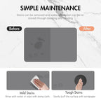 Newest Diatomite Stone Pet Feeding Mat for Dog&Cat–Super Absorbent Diatomite Fast Drying Stone Dog Food Mat, Quick Dry Dog Mats for Food and Water with Non-Slip Pad (24×16'', Dark Gray, Square)