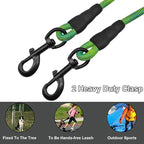 BTINESFUL 8/12/20/30/50/75ft Dog Tie Out Long Tether Rope Dog Lead for Yard | Large Medium Dogs Outdoor Training, Playing, Camping, Backyard Dog Line (75 Foot, Green)