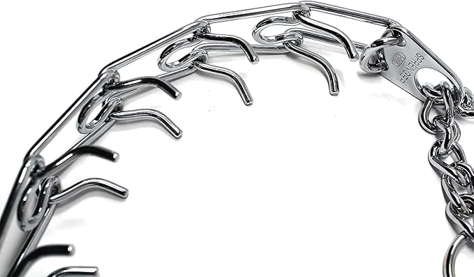 Herm Sprenger Prong Dog Training Collar with Quick Release Buckle Ultra-Plus Chrome Plated Steel Pet Pinch Collar No-Pull Collar for Dogs Anti Pull Training Collar Made in Germany 4mm x 25in XL