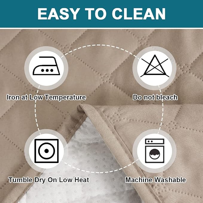 Turquoize 100% Waterproof Couch Cover Sofa Covers for 2 Cushion Couch Loveseat Covers Triple Non-Slip Couch Cover for Dogs Washable Furniture Protector Cover for Pets, Kids,Dog (Loveseat 54", Khaki)