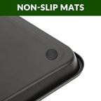 Finorder Multi-Purpose Boot Trays, 2 Pack, 17.6" x 14" x 1.2", Black | All Weather Heavy Duty Shoe Trays & Mat for entryway, Indoor and Outdoor, Waterproof Pet Feeding Mat