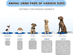 Sunheir Washable Pee Pads for Dogs 2-Pack Reusable Puppy Pads Pet Training Pads, Waterproof Dog Pee Pads for Crate, Whelping Pad, Non-Slip Protects Against Urine Leakage (Leaves - Sky Blue, 24x36)