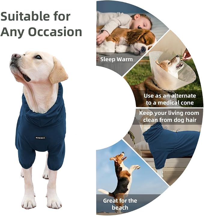 Dog Pajamas for Large Dogs,Extra Large Stretch, Suitable for Adult, Medium-Sized Dogs, Large Pet Jumpsuit Four-Legged Dog Clothes, Pet Clothing. (Blue, 5XL)