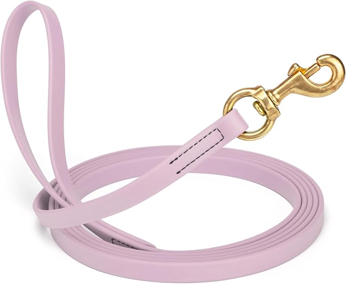 Viper Biothane K9 Working Dog Leash Waterproof Lead for Tracking Training Schutzhund Odor-Proof Long Line with Solid Brass Snap for Puppy Medium and Large Dogs, 20ft Pastel Purple