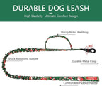 DAGANXI Tactical Dog Collar, Adjustable Military Training Nylon Dog Collar with Control Handle and Heavy Metal Buckle for Medium and Large Dogs, with Patches and Airtags Case (XL, Christmas green-SET)