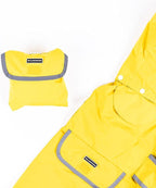Wilderdog Dog Jacket Waterproof Raincoat with Breathable Interior, Removable Hood, Torso Strap, Secure Closures, Back Pocket and Two Hanging Loops, Foldable into Back Pocket