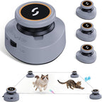 Jripae Interactive Cat Toys for Indoor Cats DIY Multi-Track Chase | Adjustable Speed,Electric Moving Treadmill Feather lure Toy Self-Play for Bored Kittens Adult Cats Hunt Instinct Exercise Run