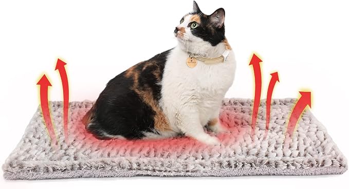 Self Heating Cat Pad Self Warming Bed 27.5" x 18.5" Thermal Heated Cat Mat Extra Warm Pet Mat for Outdoor and Indoor Large Kittens Small Puppy Pets