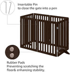 unipaws 120" Extra Wide Pet Gate and Pet Playpen Combination for Dog Cat | 36” Height Free Standing Dog Gate for Doorways, Stairs, Foldable Puppy & Room Divider, Indoor Use