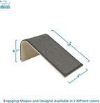 Best Pet Supplies Catify Cat Scratching Ramp - Gray | Heavy Duty Sisal, Non-Slip, Durable, Furniture Protector, Floor Carpet Scratcher, For Kittens and Cats