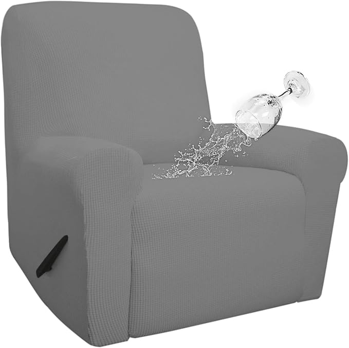 Easy-Going 100% Waterproof Recliner Chair Cover，1-Piece Recliner Slipcover | Dual Waterproof Couch Cover for Recliner，Leakproof Furniture Protector for Kids Pets Dog Cat Daily Stain, Light Fray