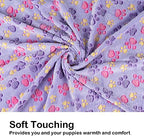 Dono 1 Pack 3 Dog Blankets for Small Dogs, Soft Fluffy Paw Print Pattern Fleece Pet Blanket Warm Sleep Mat, Puppy Kitten Blanket Doggy Mat for Dog Cat Kitten Doggy - Image 5