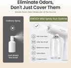 Pet Odor Eliminator Nano Mist Kit, Bio-Enzyme Concentrate Makes 3.5 Gal | Helps Break Down Odors at Source, Dog & Cat Urine, Litter Box, Carpets, Trash Bins, Cars & Household Areas, Safe Around Pets