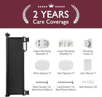 Momcozy Extra Wide Retractable Mesh Baby Gate, Black | 33-Inch Tall, Extends to 71-Inch Wide, for Stairs, Doorways, Hallways, for Pet Dogs and Cats, Indoor/Outdoor Baby Gate