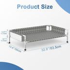 Elevated Dog Bed with Guardrail, Raised Pet Bed for Small Medium Dogs | Rust-resistant stainless steel frame with safety fence & soft cotton fabric. Anti-slip feet for secure indoor and outdoor use