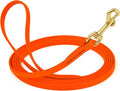 Viper Biothane K9 Working Dog Leash Waterproof Lead for Tracking Training Schutzhund Odor-Proof Long Line with Solid Brass Snap for Puppy Medium and Large Dogs, 15ft Hunter Orange