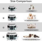 X-ZONE PET Dog Playpen Portable Pet Play Pens for Puppies, Cat, Rabbit, Chicks, Foldable Exercise Play Tent Kennel Crate, Indoor/Outdoor Travel Camping Blue Large