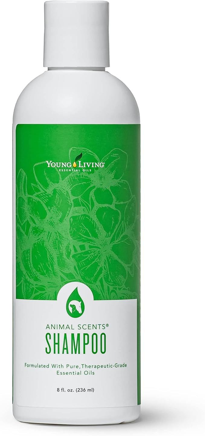Young Living Animal Scents Shampoo | 8 oz | Botanical Pet Shampoo with Lavender, Peppermint & Tea Tree Essential Oils | Gentle Cleansing Shampoo for Dogs & Animals | Plant-Based Grooming Care