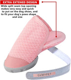 QUMY 4PCS Dog Shoes for Small Dogs, Hot Pavement Summer Puppy Dog Boots & Paw Protectors with Soft Anti-Slip Rubber Sole, Mesh Breathable Dog Booties for Hardfloors, Walking Running Pink Size 4 | Small Medium Dog Summer Shoes, Soft Anti-Slip Rubber Sol...