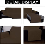 Easy-Going Reversible L-Shape Sectional Couch Cover, X-Large, Coffee/Coffee | Soft Sofa Slipcover For Dogs, Fits Left/Right Chaise Lounge Protector, Water Resistant Mat For Living Room