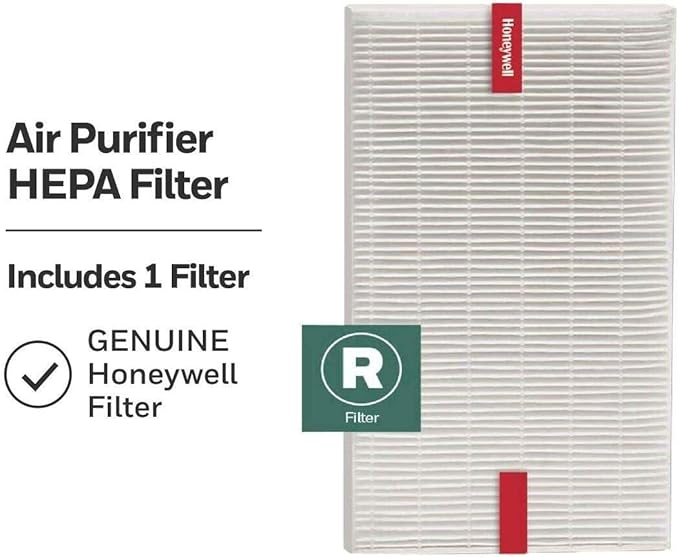 Honeywell HEPA Air Purifier Filter R 1 Pack For HPA 100/200/300, 3000, 5000 | Genuine Honeywell Filter, Airborne Allergen HEPA Air Filter Replacement Targets Wildfire/Smoke, Pollen, Pet Dander and Dust