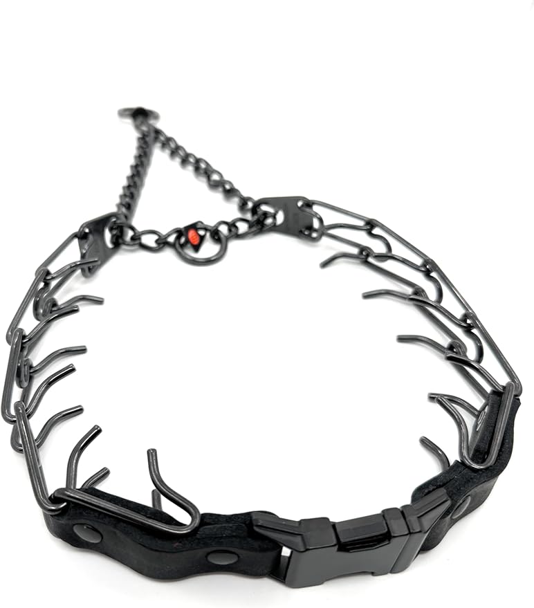 Herm Sprenger Prong Collar for Dogs Training – Quick Release Buckle & Swivel Ring for Easy Use – Made of Durable Steel Chrome Plated in Germany– 3.2mm Prongs for Large Dogs with 20-26" Neck