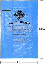 Bags on Board Dog Poop Bags, Strong Leak Proof Waste Bags, 315 Count | Strong Leak Proof Dog Waste Bags, 9 x 14 Inch Size, Durable Cleanup Solution, Blue Bags, 315 Count Refill Pack