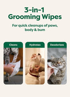 Earth Rated Dog Wipes for Paws & Butt, Deodorizing, Unscented, 200ct | Hypoallergenic, 3-in-1 Cleaning and Hydrating, for Grooming Paws, Body and Butt